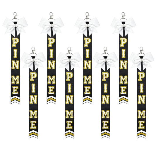 DEEKA Volleyball Pin Me Ribbon for Backpack Glitter Volleyball Keychain Bulk Volleyball Gifts