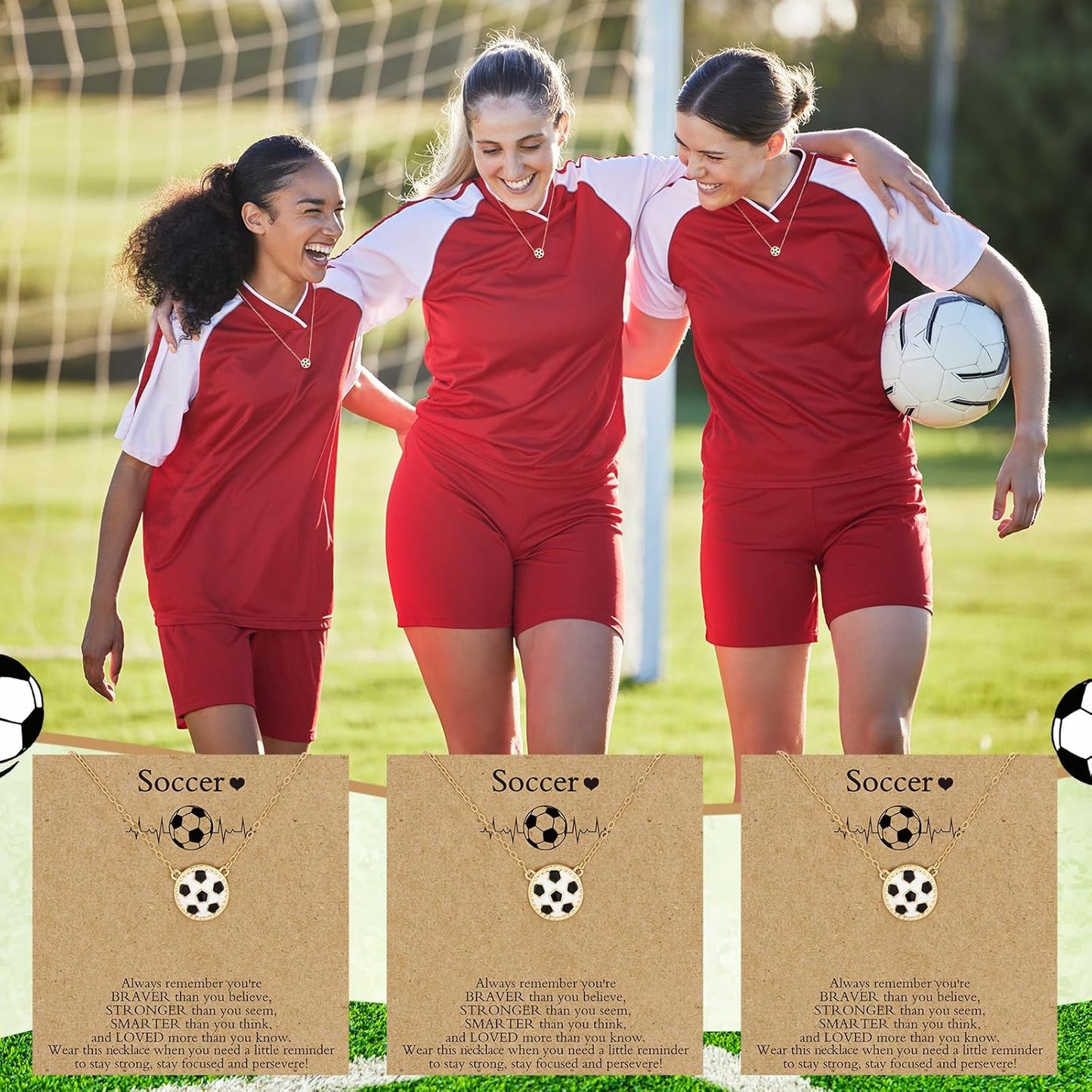 Quelay Sports Necklaces Bulk Team Valentine Gift, Jewelry Pendant Charm for Women Coach Party Favors