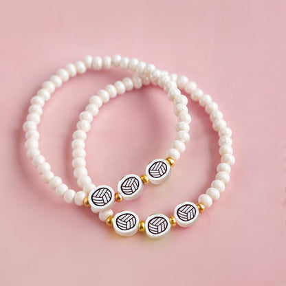 100 Pieces Volleyball Beads 9mm/0.35'' Sport Ball Soft Spacer Charms Handmade Polymer Clay for DIY Necklace, Bracelet, Jewelry, Earring, Hair Clip Crafts Making Supplies Decoration Accessories