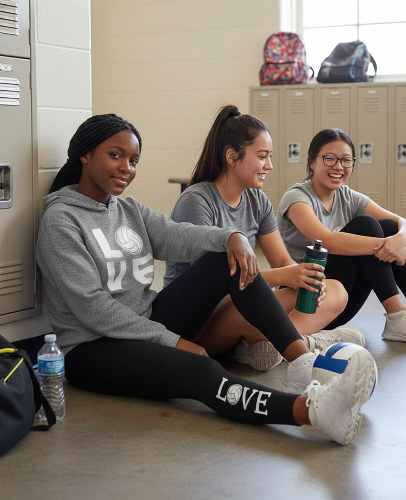 Tstars Volleyball Hoodie & Legging Set - Matching Outfit for Teen Girls & Women - Gifts for Players, Coaches & Fans