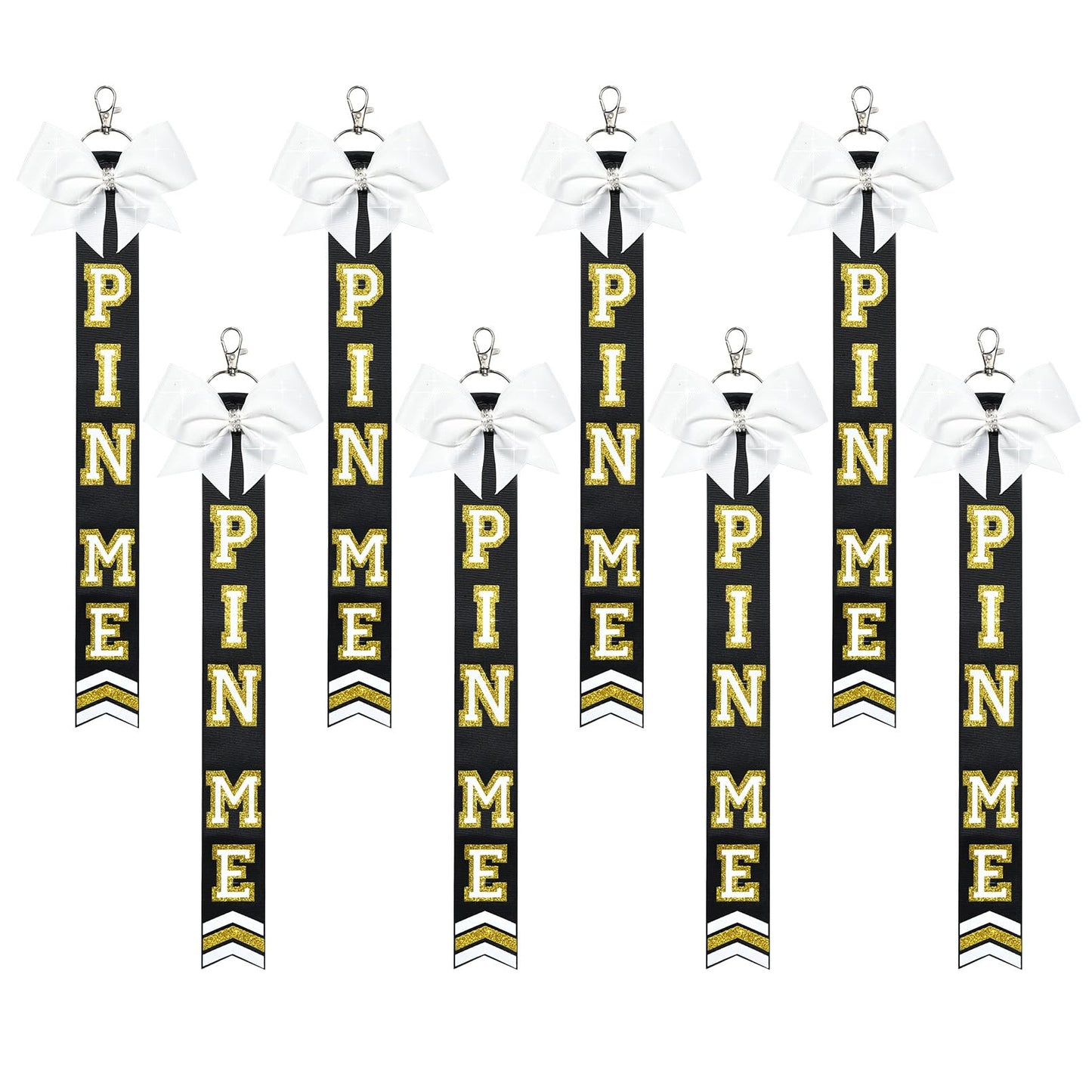 DEEKA Volleyball Pin Me Ribbon for Backpack Glitter Volleyball Keychain Bulk Volleyball Gifts