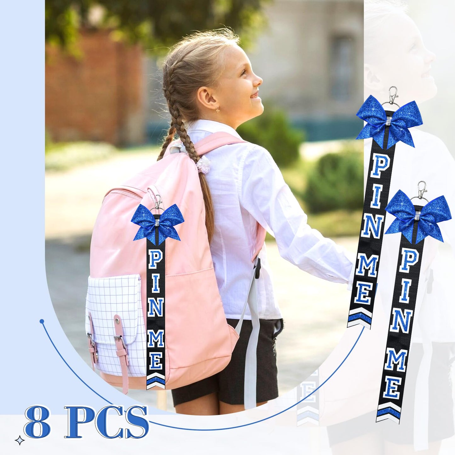 DEEKA Volleyball Pin Me Ribbon for Backpack Glitter Volleyball Keychain Bulk Volleyball Gifts