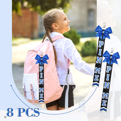 DEEKA Volleyball Pin Me Ribbon for Backpack Glitter Volleyball Keychain Bulk Volleyball Gifts