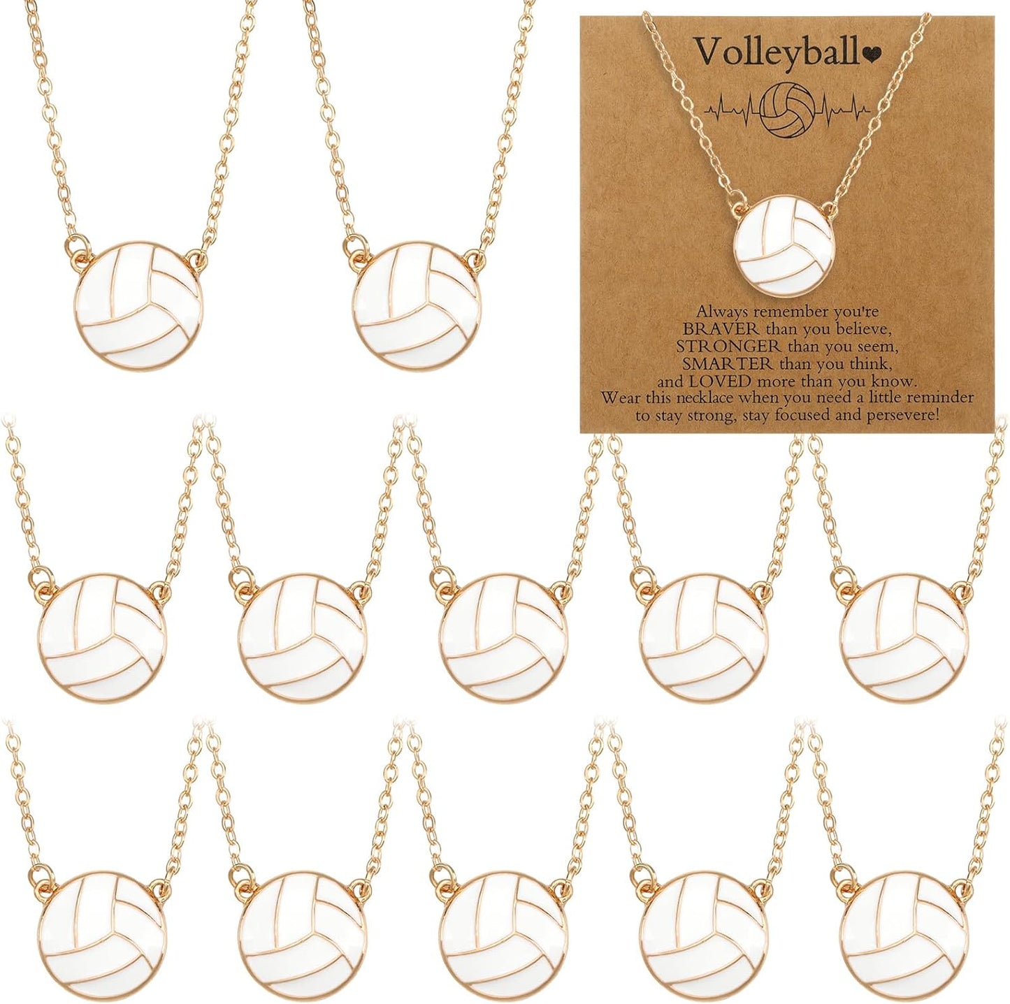 Quelay Sports Necklaces Bulk Team Valentine Gift, Jewelry Pendant Charm for Women Coach Party Favors