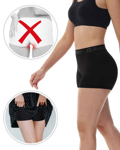 Runhit 3" Volleyball Shorts Womens 3 Pack Compression Shorts for Women Spandex Shorts Women Workout Athletic Yoga Gym