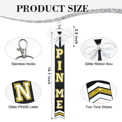 DEEKA Volleyball Pin Me Ribbon for Backpack Glitter Volleyball Keychain Bulk Volleyball Gifts