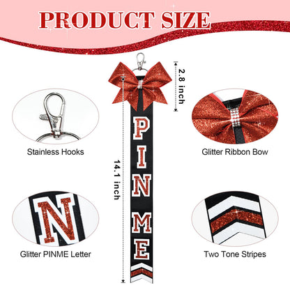 DEEKA Volleyball Pin Me Ribbon for Backpack Glitter Volleyball Keychain Bulk Volleyball Gifts