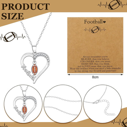 Quelay Sports Necklaces Bulk Team Valentine Gift, Jewelry Pendant Charm for Women Coach Party Favors