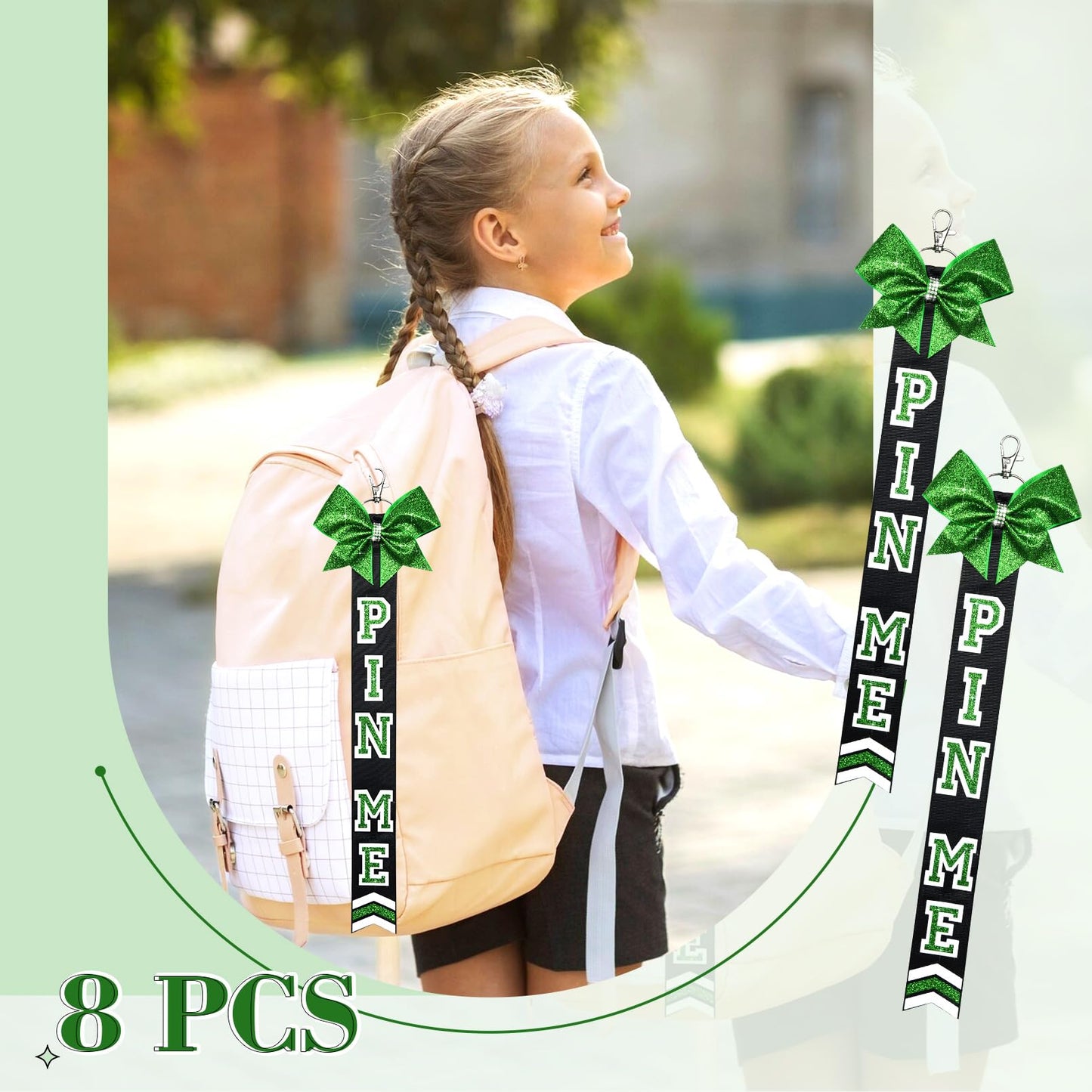 DEEKA Volleyball Pin Me Ribbon for Backpack Glitter Volleyball Keychain Bulk Volleyball Gifts