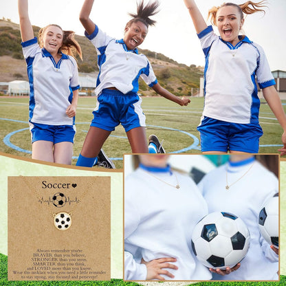 Quelay Sports Necklaces Bulk Team Valentine Gift, Jewelry Pendant Charm for Women Coach Party Favors