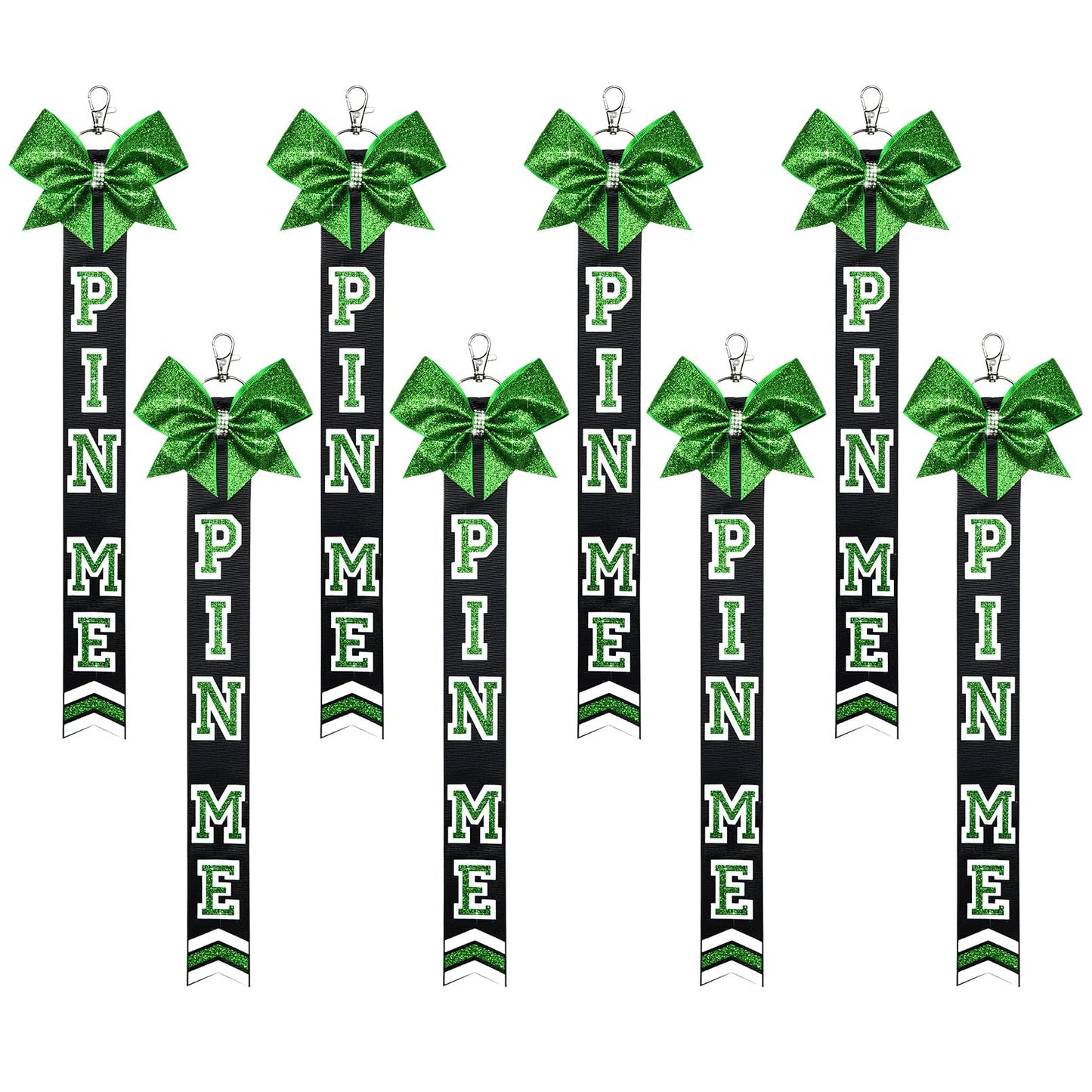 DEEKA Volleyball Pin Me Ribbon for Backpack Glitter Volleyball Keychain Bulk Volleyball Gifts