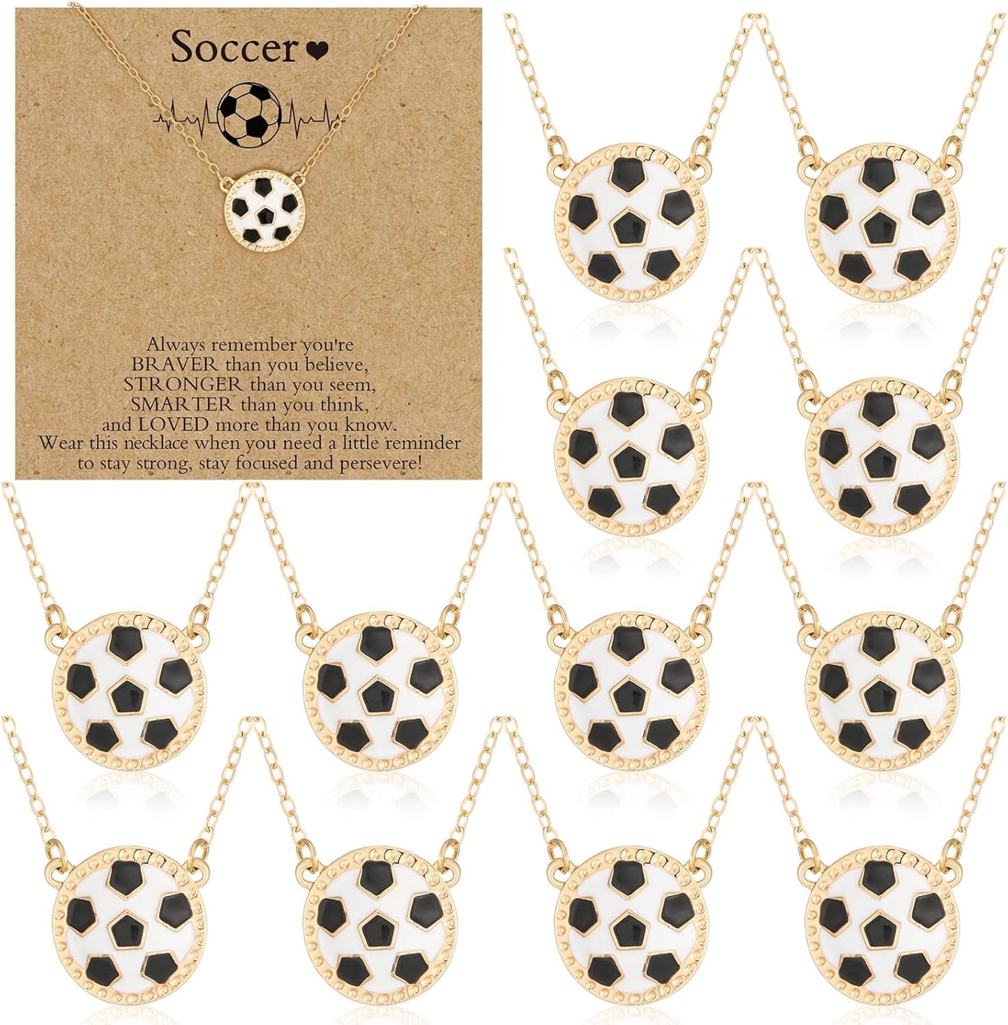 Quelay Sports Necklaces Bulk Team Valentine Gift, Jewelry Pendant Charm for Women Coach Party Favors