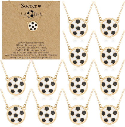 Quelay Sports Necklaces Bulk Team Valentine Gift, Jewelry Pendant Charm for Women Coach Party Favors