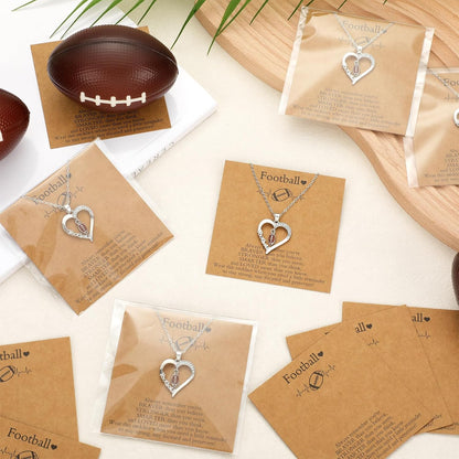 Quelay Sports Necklaces Bulk Team Valentine Gift, Jewelry Pendant Charm for Women Coach Party Favors