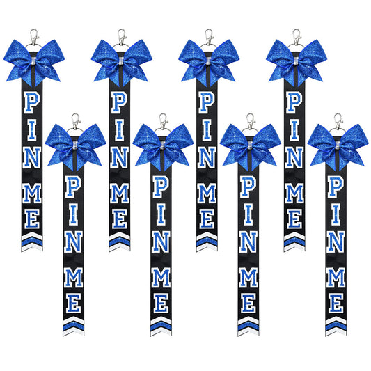 DEEKA Volleyball Pin Me Ribbon for Backpack Glitter Volleyball Keychain Bulk Volleyball Gifts