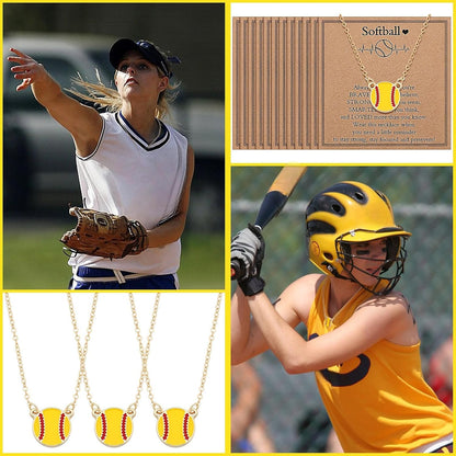 Quelay Sports Necklaces Bulk Team Valentine Gift, Jewelry Pendant Charm for Women Coach Party Favors
