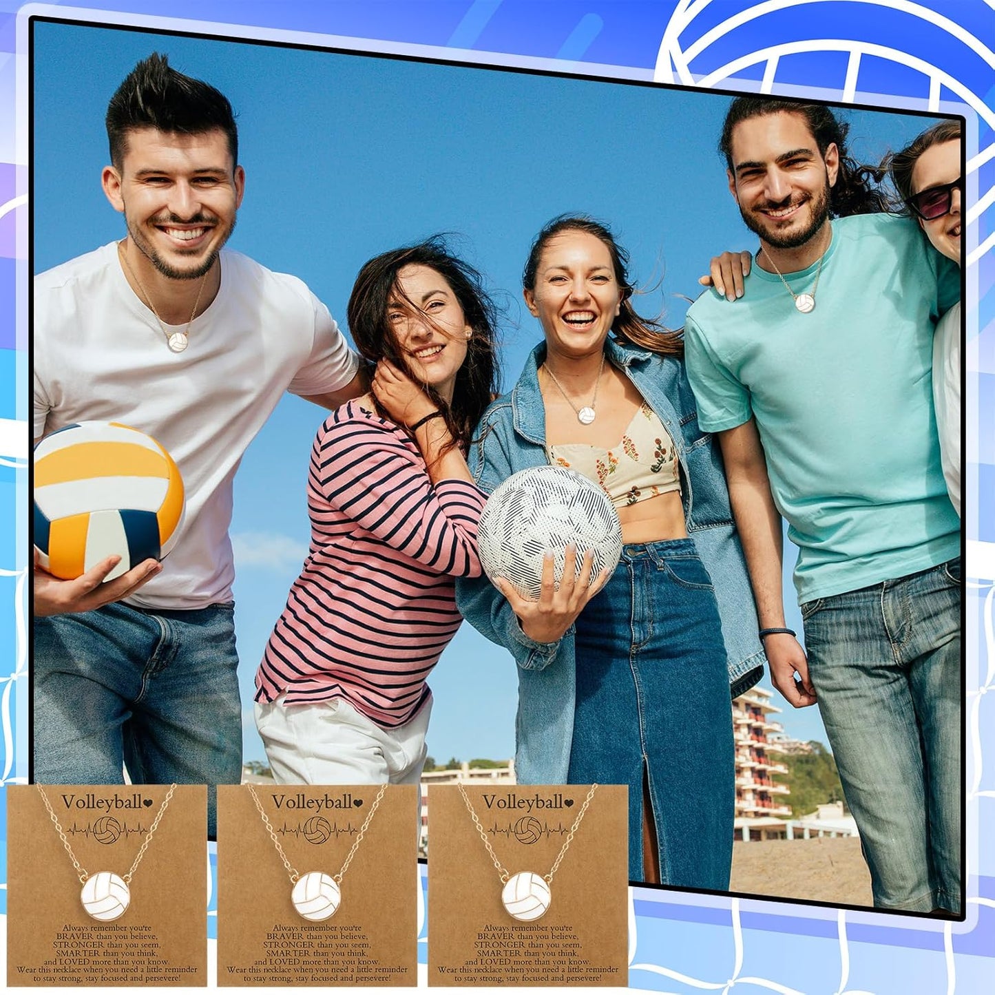 Quelay Sports Necklaces Bulk Team Valentine Gift, Jewelry Pendant Charm for Women Coach Party Favors