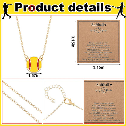 Quelay Sports Necklaces Bulk Team Valentine Gift, Jewelry Pendant Charm for Women Coach Party Favors