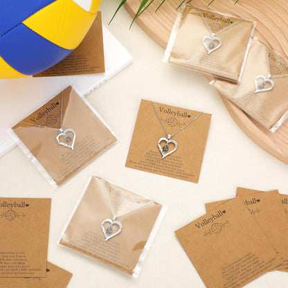 Quelay Sports Necklaces Bulk Team Valentine Gift, Jewelry Pendant Charm for Women Coach Party Favors