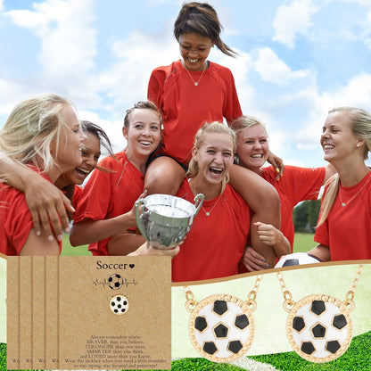 Quelay Sports Necklaces Bulk Team Valentine Gift, Jewelry Pendant Charm for Women Coach Party Favors