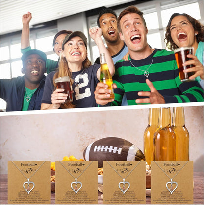 Quelay Sports Necklaces Bulk Team Valentine Gift, Jewelry Pendant Charm for Women Coach Party Favors