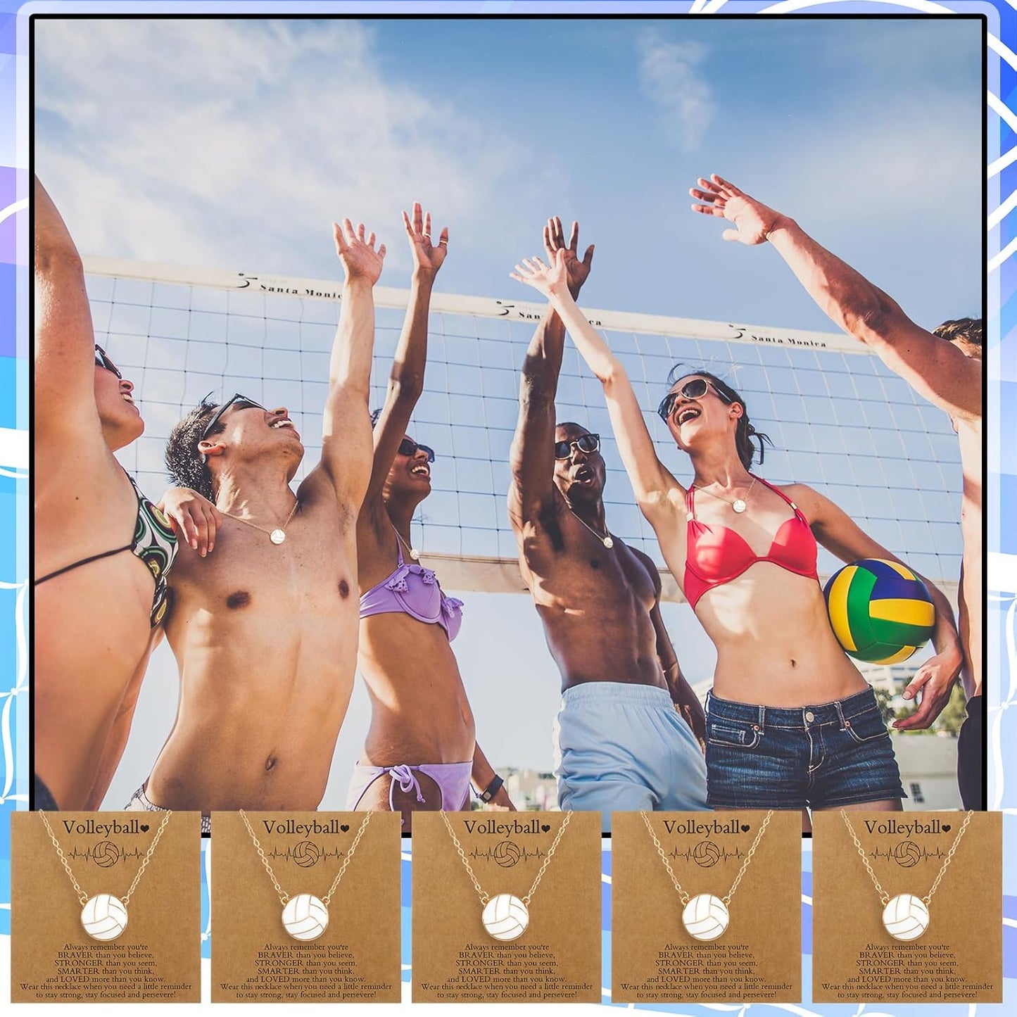 Quelay Sports Necklaces Bulk Team Valentine Gift, Jewelry Pendant Charm for Women Coach Party Favors