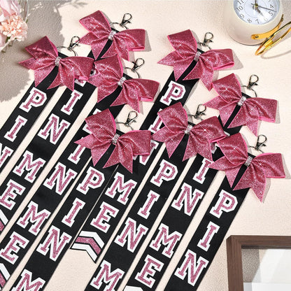 DEEKA Volleyball Pin Me Ribbon for Backpack Glitter Volleyball Keychain Bulk Volleyball Gifts