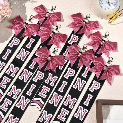 DEEKA Volleyball Pin Me Ribbon for Backpack Glitter Volleyball Keychain Bulk Volleyball Gifts