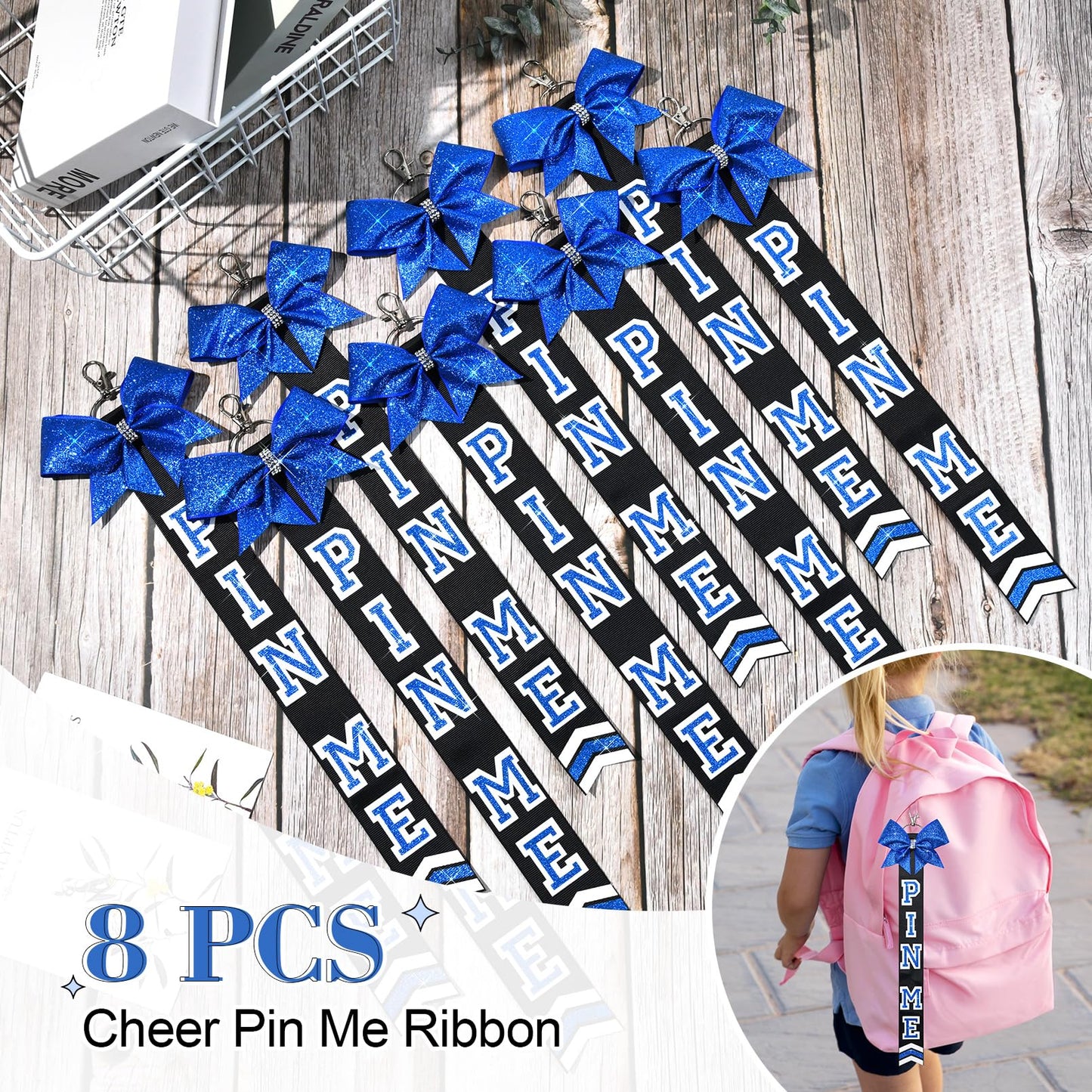 DEEKA Volleyball Pin Me Ribbon for Backpack Glitter Volleyball Keychain Bulk Volleyball Gifts